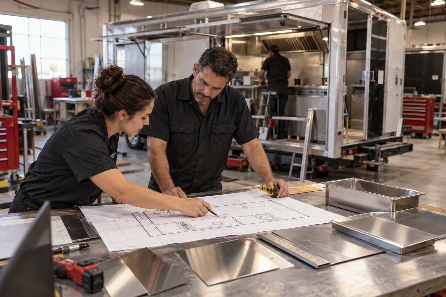 Planificación de la distribución interior de un food truck